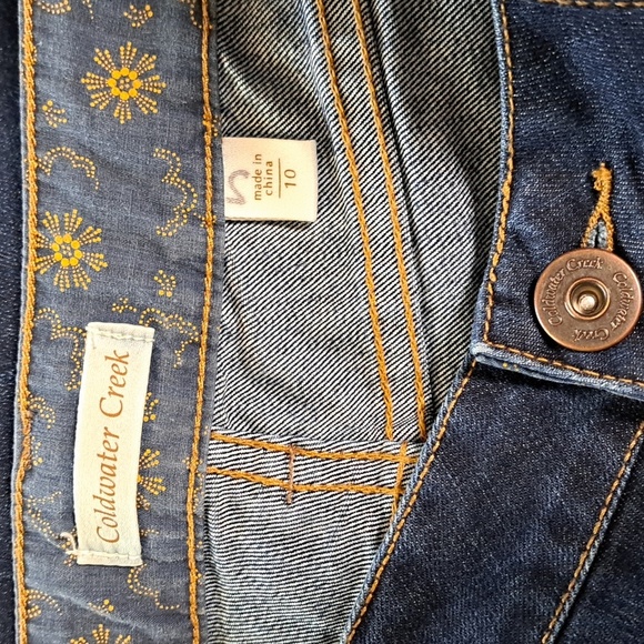 Coldwater Creek Blue Flare Wide Leg Jeans Size 10 - Picture 3 of 5